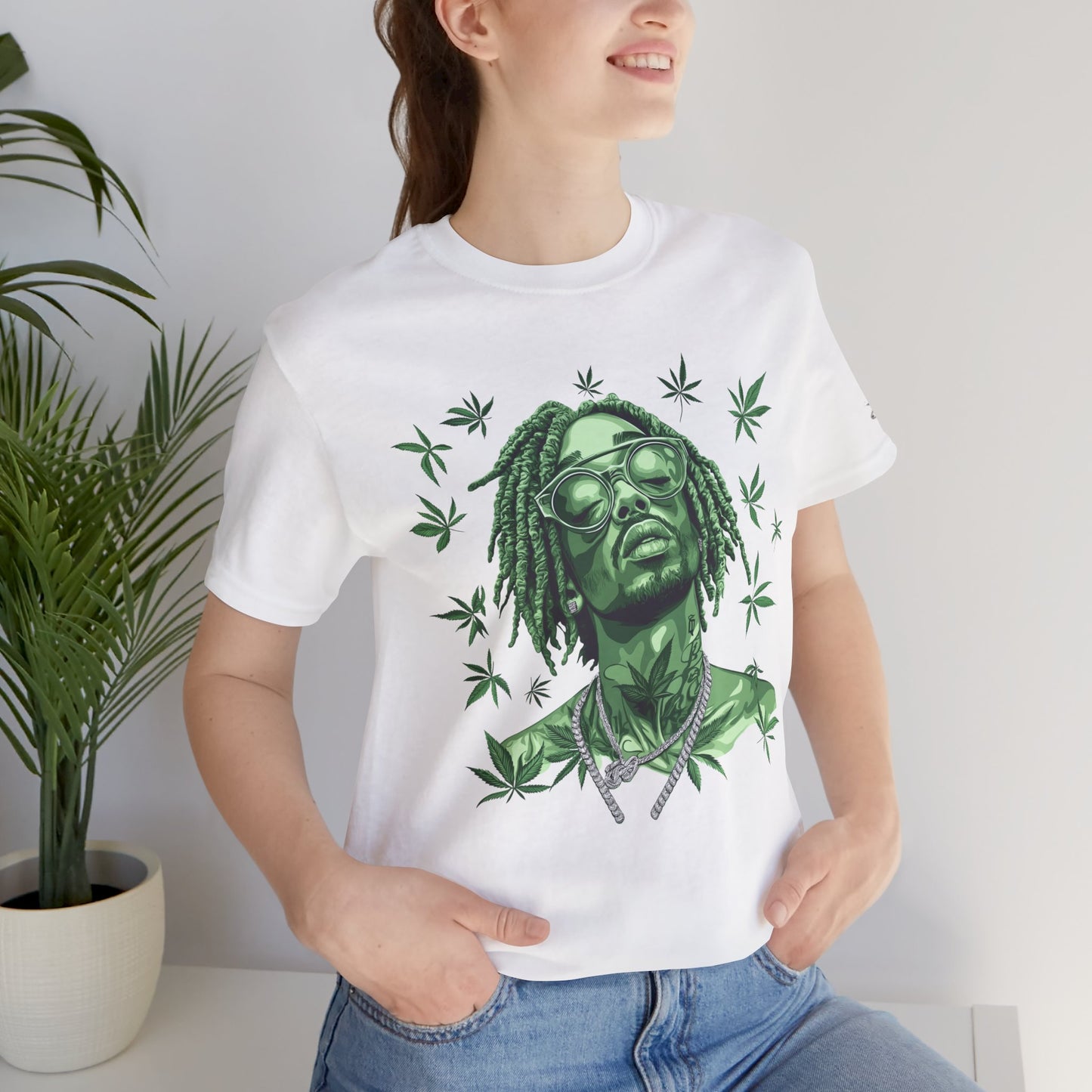Elevated Vision Green Dream Tee - Premium Airlume Cotton Cannabis Culture Art