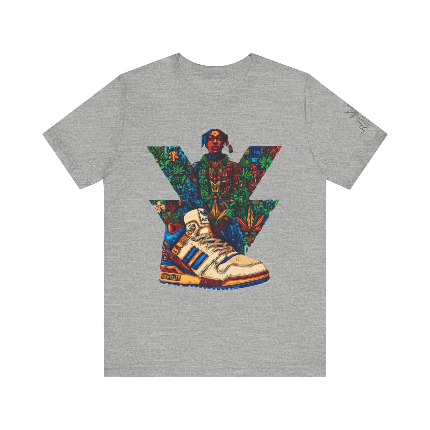 High Roller Trefoil Cannabis Sneaker T-Shirt - Premium 420 Hip-Hop Sneakerhead Street Culture Botanical Art Apparel