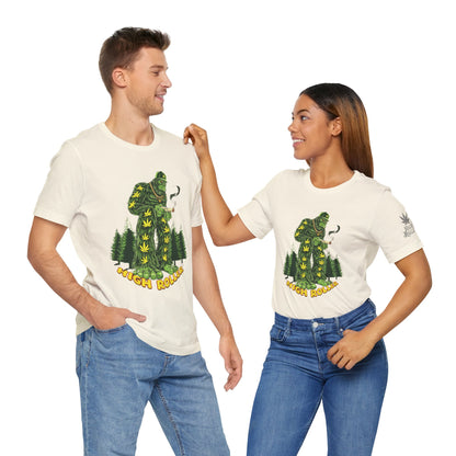 Cannabis Sasquatch Forest King T-Shirt - Premium Bigfoot 420 Lifestyle Apparel"