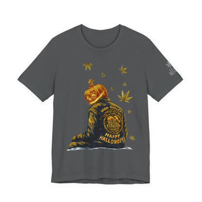 Pumpkin Head HIGH ROLLER Halloween T-Shirt - Premium Cannabis Culture Apparel