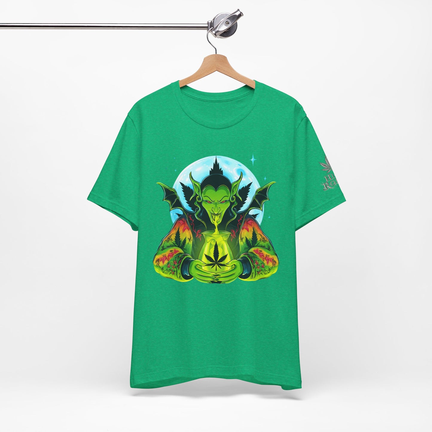 Mystic Dragon Guardian Cannabis Meditation T-Shirt - Premium Psychedelic 420 Apparel