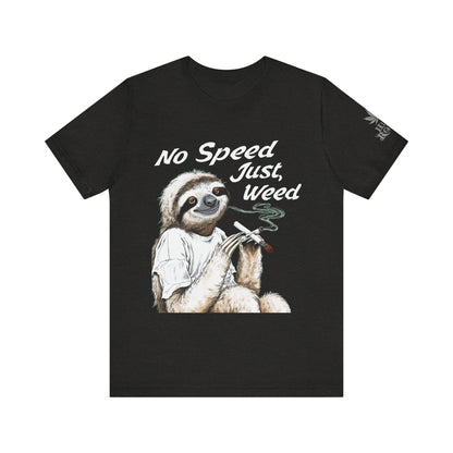 Slow Motion Tee - Premium Airlume Cotton Cannabis Culture Sloth Humor Art