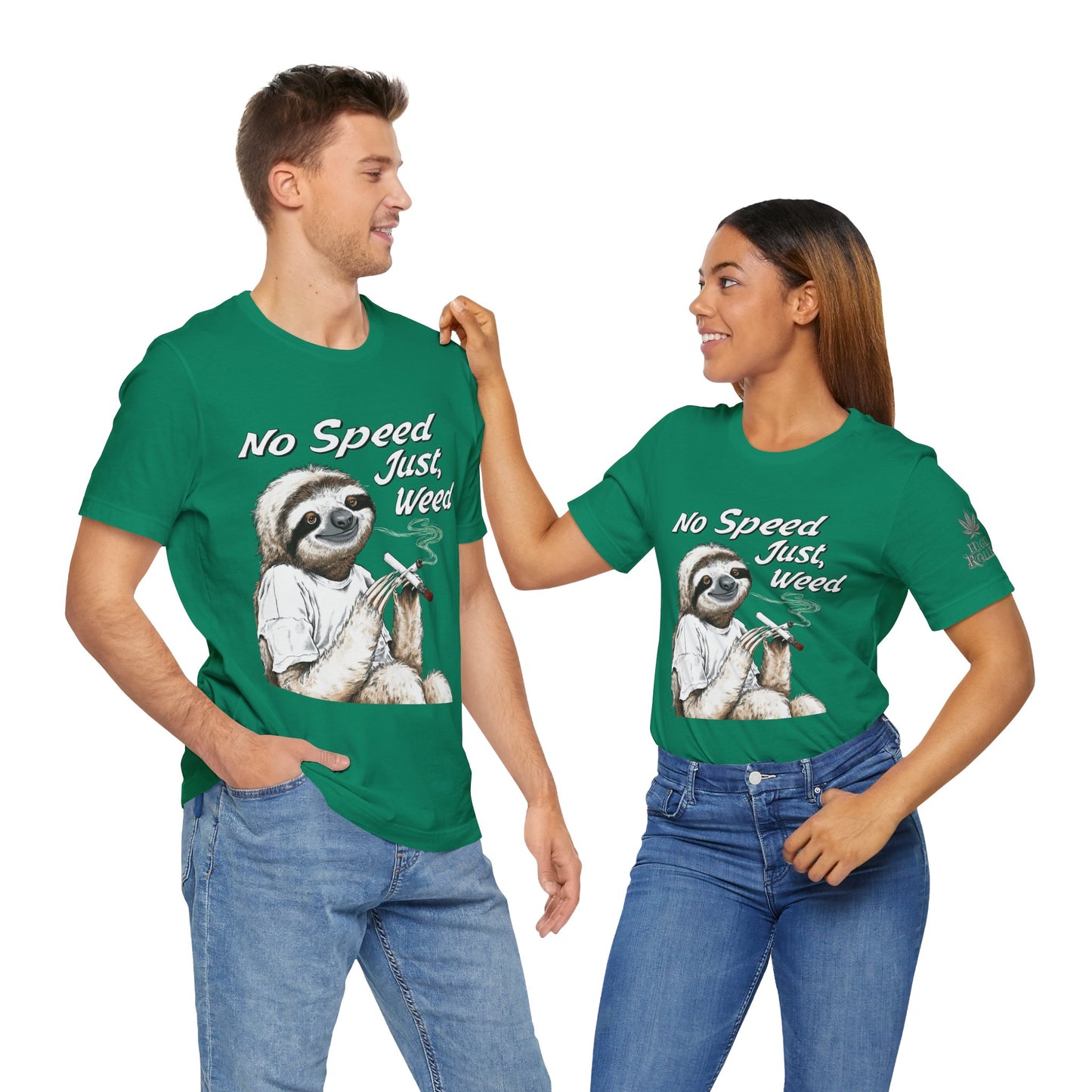 Slow Motion Tee - Premium Airlume Cotton Cannabis Culture Sloth Humor Art