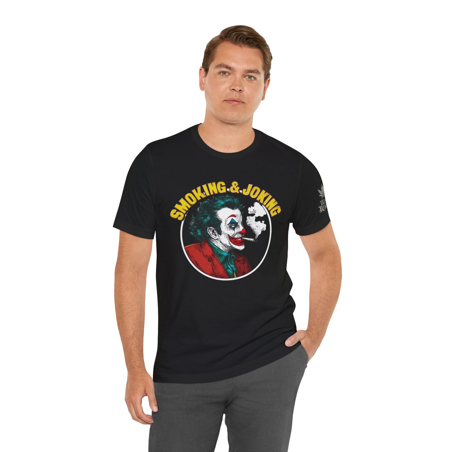 Smoking & Joking T-Shirt - Premium Airlume Cotton Cannabis Villain Pop Art Tee