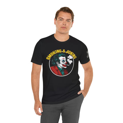 Smoking & Joking T-Shirt - Premium Airlume Cotton Cannabis Villain Pop Art Tee