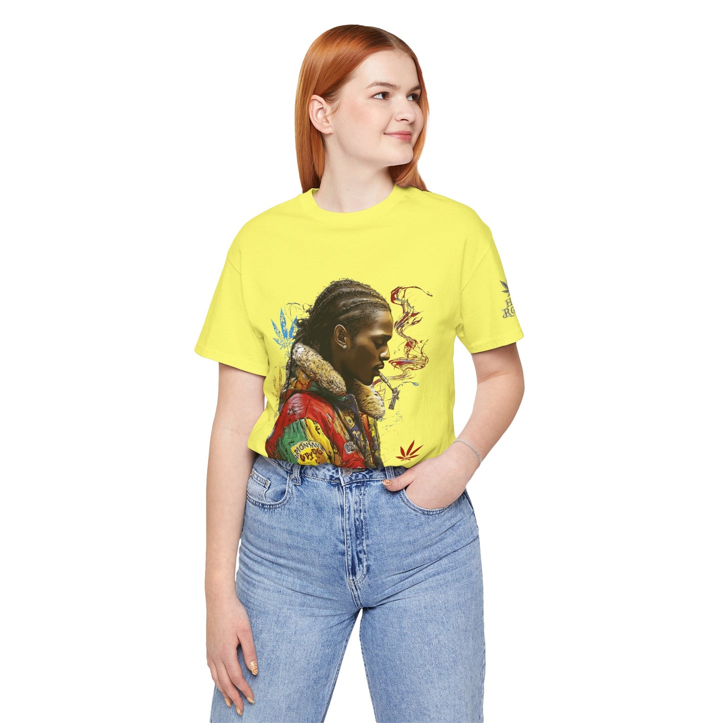 High Roller Profile Smoke Art Cannabis T-Shirt - Premium 420 Hip-Hop Portrait Street Culture Elevated Lifestyle Apparel