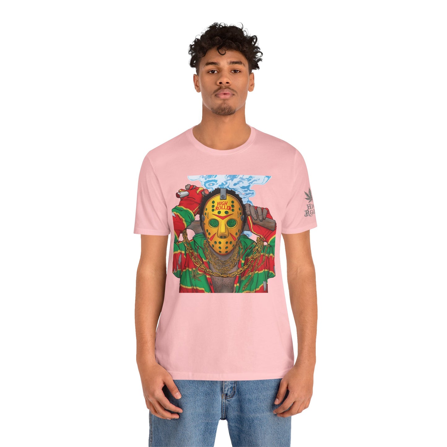 Horror Icon HIGH ROLLER T-Shirt - Premium Cannabis Slasher Culture Apparel"