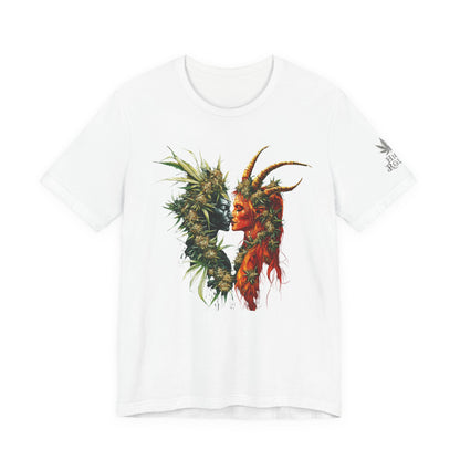 Sacred Union T-Shirt - Premium Airlume Cotton Cannabis Spirits Fantasy Art Tee