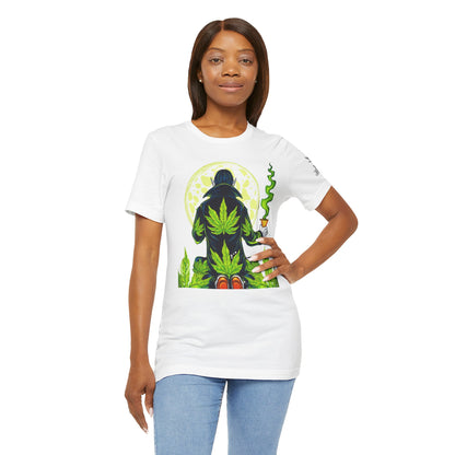Luxury Gothic Cannabis Vampire T-Shirt - Premium Dark HIGH ROLLER Streetwear - Elevated Nocturnal 420 Fashion