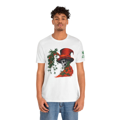 Top Hat Skull Tee - Premium Airlume Cotton Cannabis Culture Victorian Gothic Art