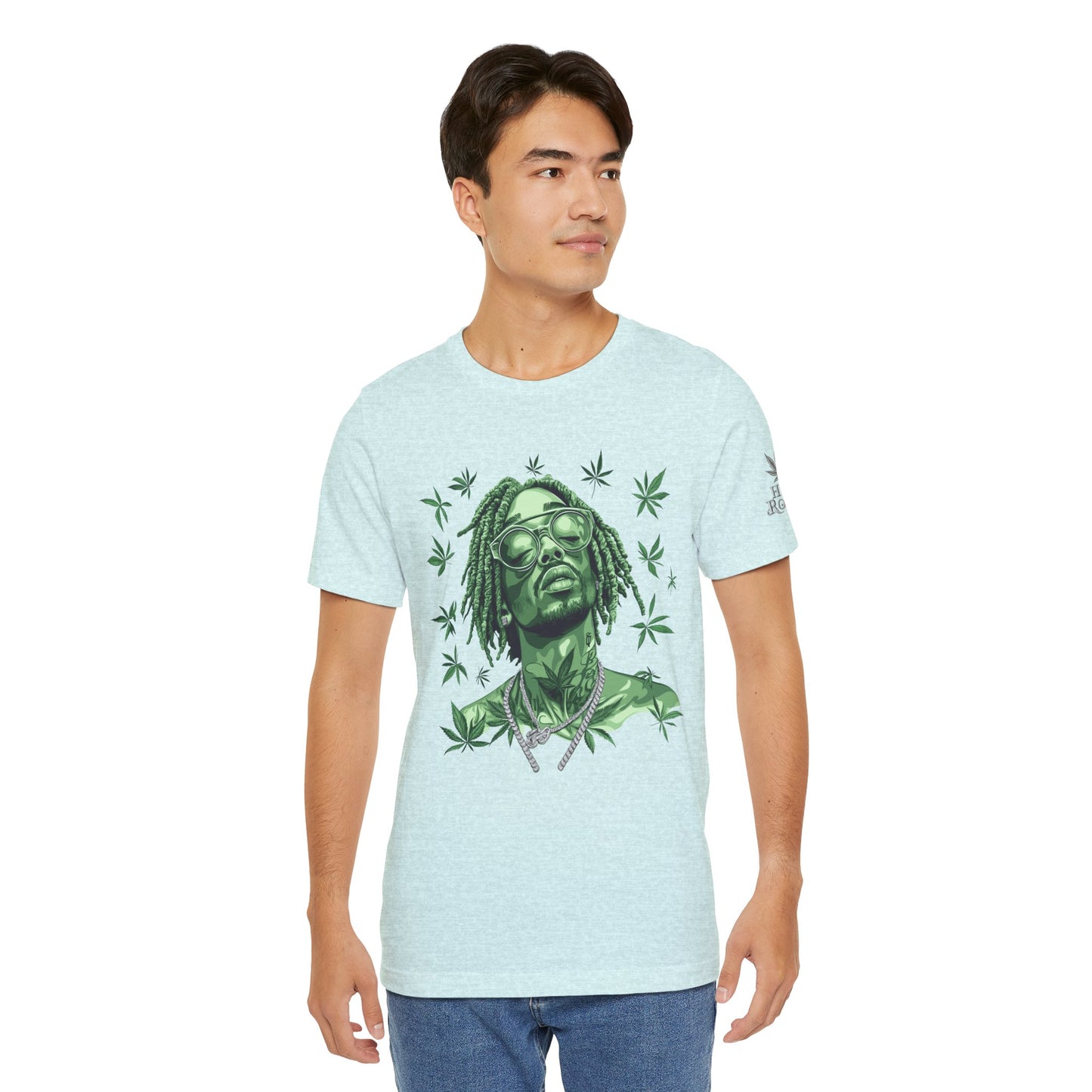 Elevated Vision Green Dream Tee - Premium Airlume Cotton Cannabis Culture Art