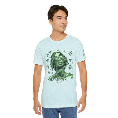 Elevated Vision Green Dream Tee - Premium Airlume Cotton Cannabis Culture Art