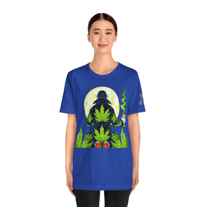 Luxury Gothic Cannabis Vampire T-Shirt - Premium Dark HIGH ROLLER Streetwear - Elevated Nocturnal 420 Fashion