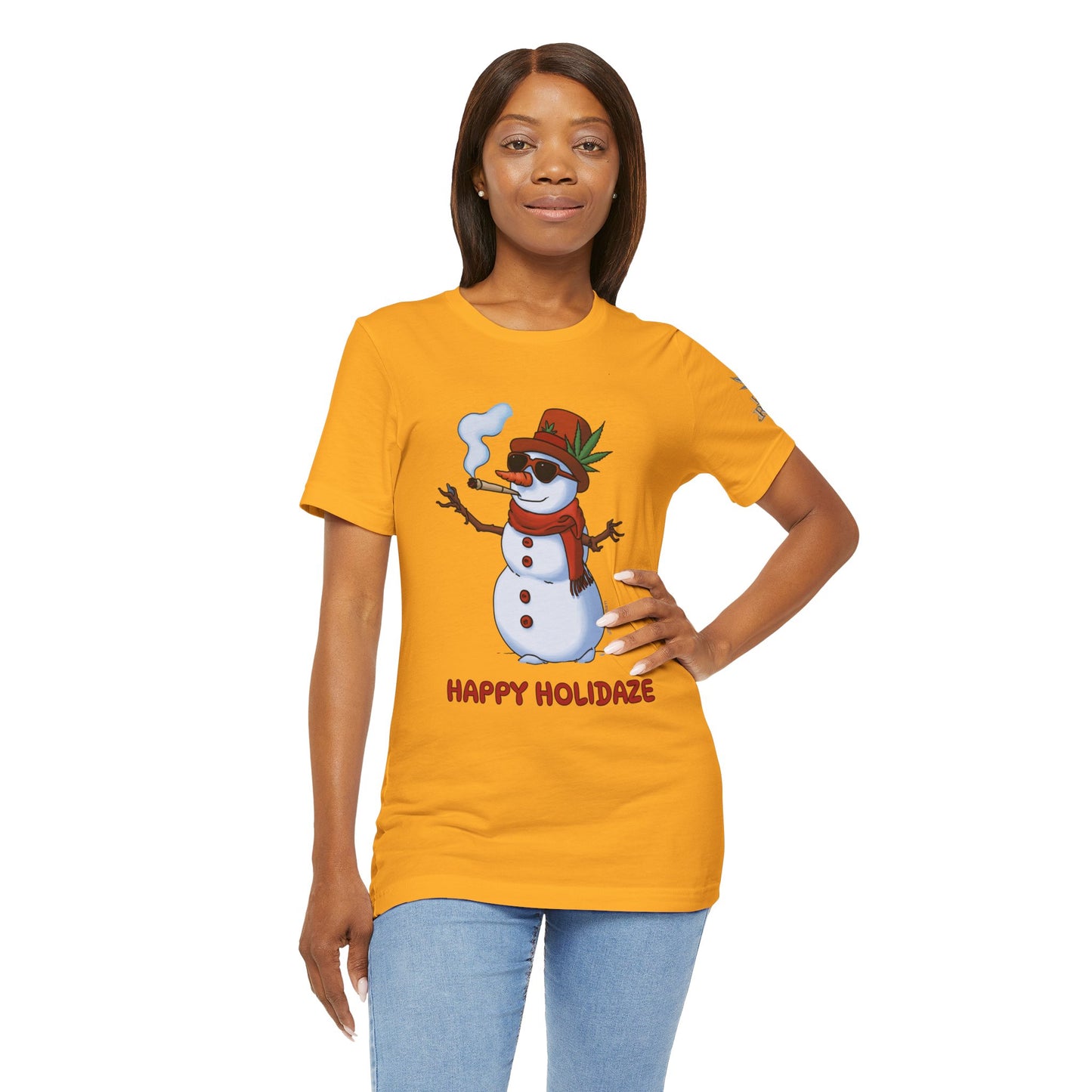 Happy Holidaze Premium Cannabis Christmas T-Shirt