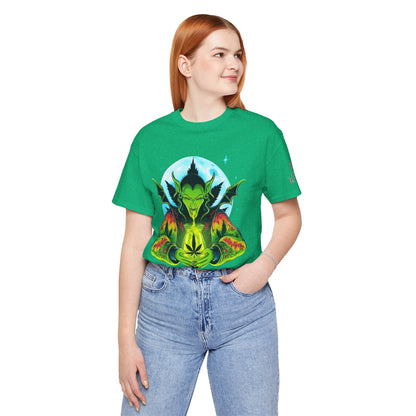 Mystic Dragon Guardian Cannabis Meditation T-Shirt - Premium Psychedelic 420 Apparel