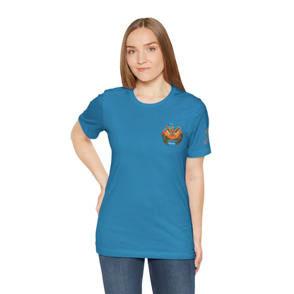 Cannabis Paradise Circle Tee - Tropical Sunset Art Design | High Roller