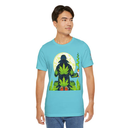 Luxury Gothic Cannabis Vampire T-Shirt - Premium Dark HIGH ROLLER Streetwear - Elevated Nocturnal 420 Fashion