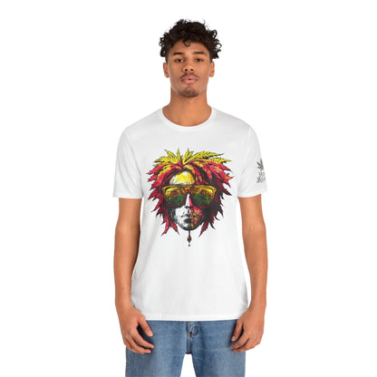 Rasta Cannabis Portrait Tee - Reggae Culture Art Design | High Roller