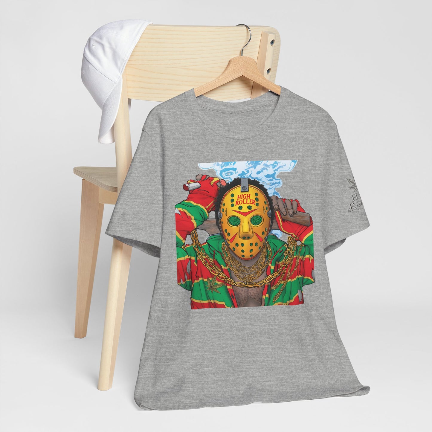 Horror Icon HIGH ROLLER T-Shirt - Premium Cannabis Slasher Culture Apparel"