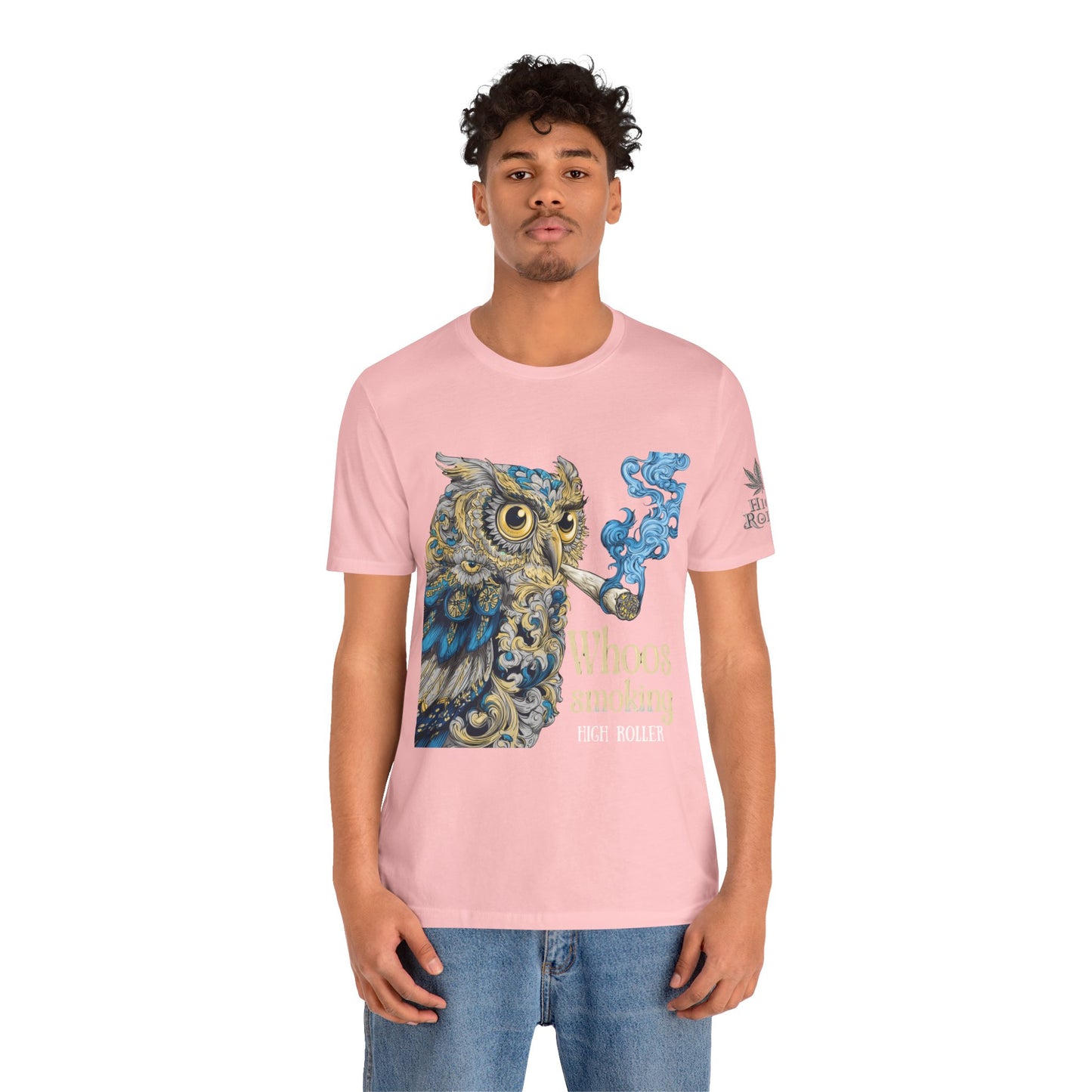 Baroque Owl Tee - Premium Airlume Cotton Cannabis Culture Ornate Bird Art