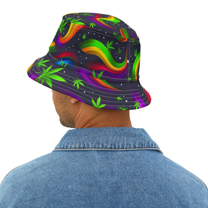 "HIGH ROLLER" Cosmic Rainbow Galaxy Bucket Hat