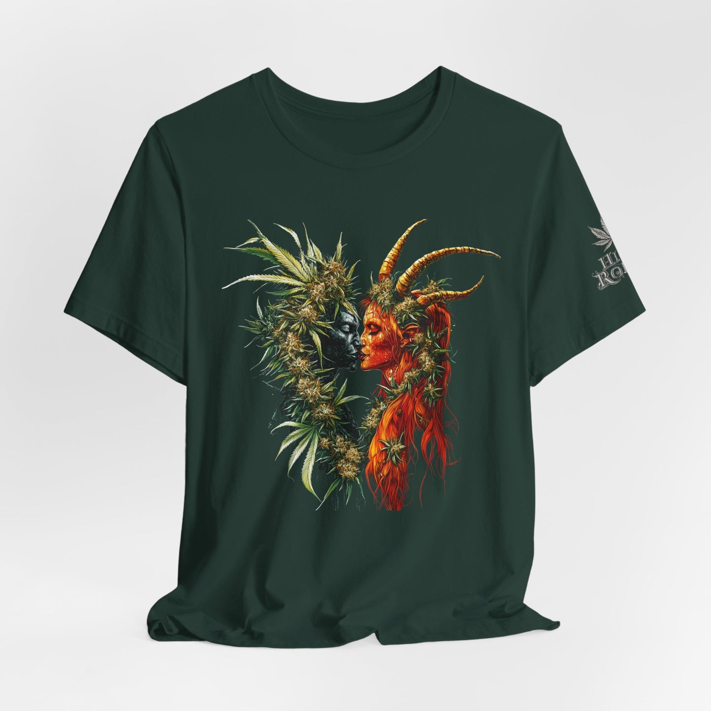 Sacred Union T-Shirt - Premium Airlume Cotton Cannabis Spirits Fantasy Art Tee
