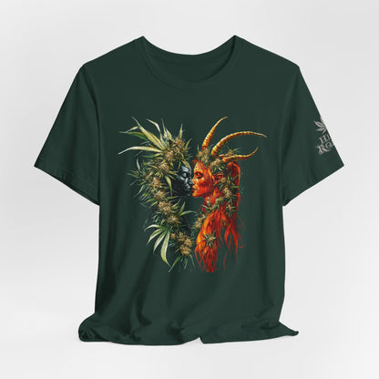 Sacred Union T-Shirt - Premium Airlume Cotton Cannabis Spirits Fantasy Art Tee