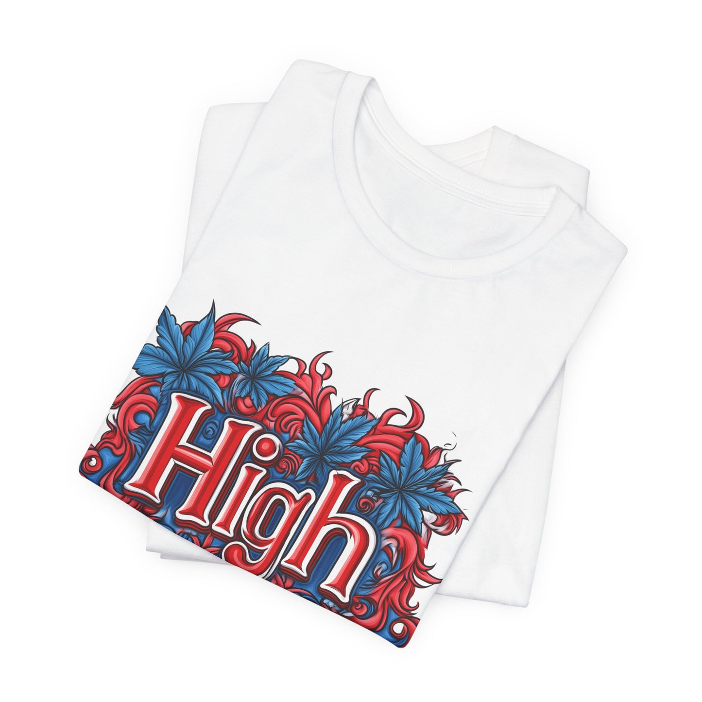 High Roller Patriotic Tee - Premium Airlume Cotton Cannabis Culture Americana Art