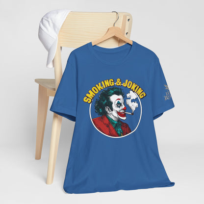 Smoking & Joking T-Shirt - Premium Airlume Cotton Cannabis Villain Pop Art Tee