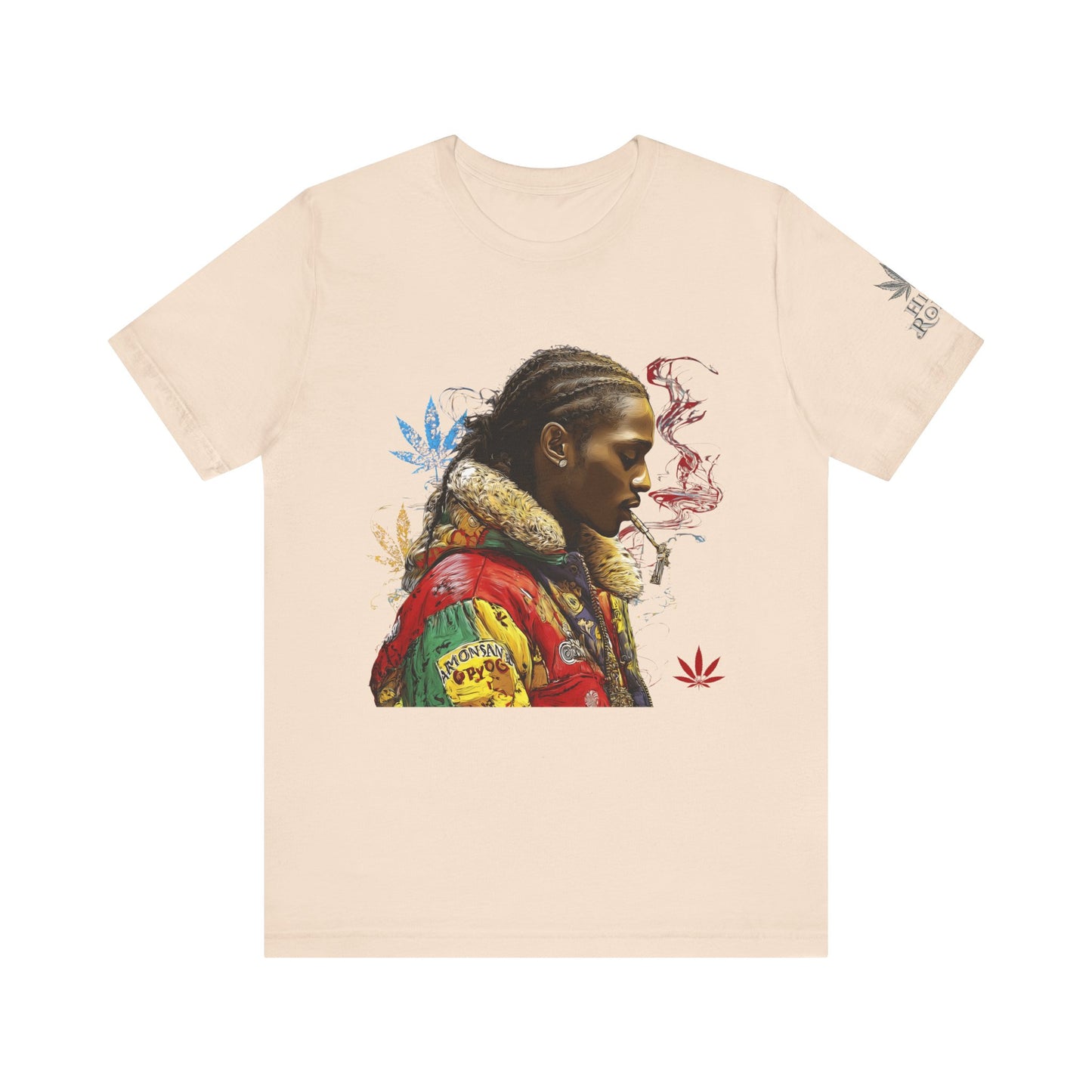 High Roller Profile Smoke Art Cannabis T-Shirt - Premium 420 Hip-Hop Portrait Street Culture Elevated Lifestyle Apparel