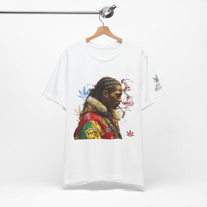 High Roller Profile Smoke Art Cannabis T-Shirt - Premium 420 Hip-Hop Portrait Street Culture Elevated Lifestyle Apparel