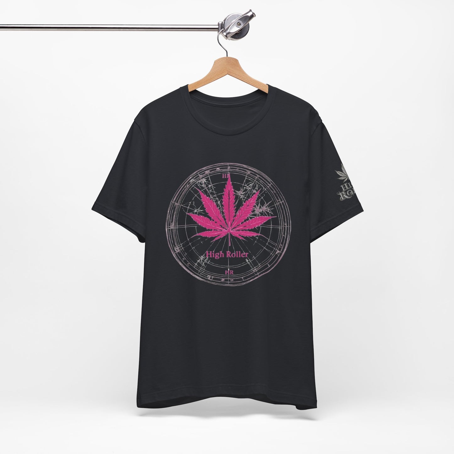 True North Tee - Premium Airlume Cotton Cannabis Culture Compass Navigation Art