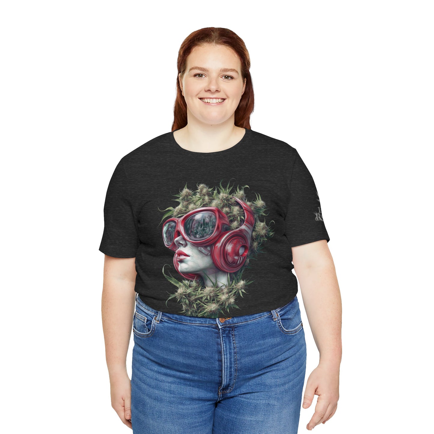 Vibes & Vision Tee - Premium Airlume Cotton Cannabis Culture Surreal Music Art