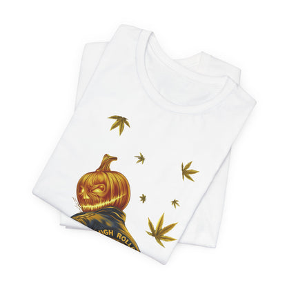 Pumpkin Head HIGH ROLLER Halloween T-Shirt - Premium Cannabis Culture Apparel