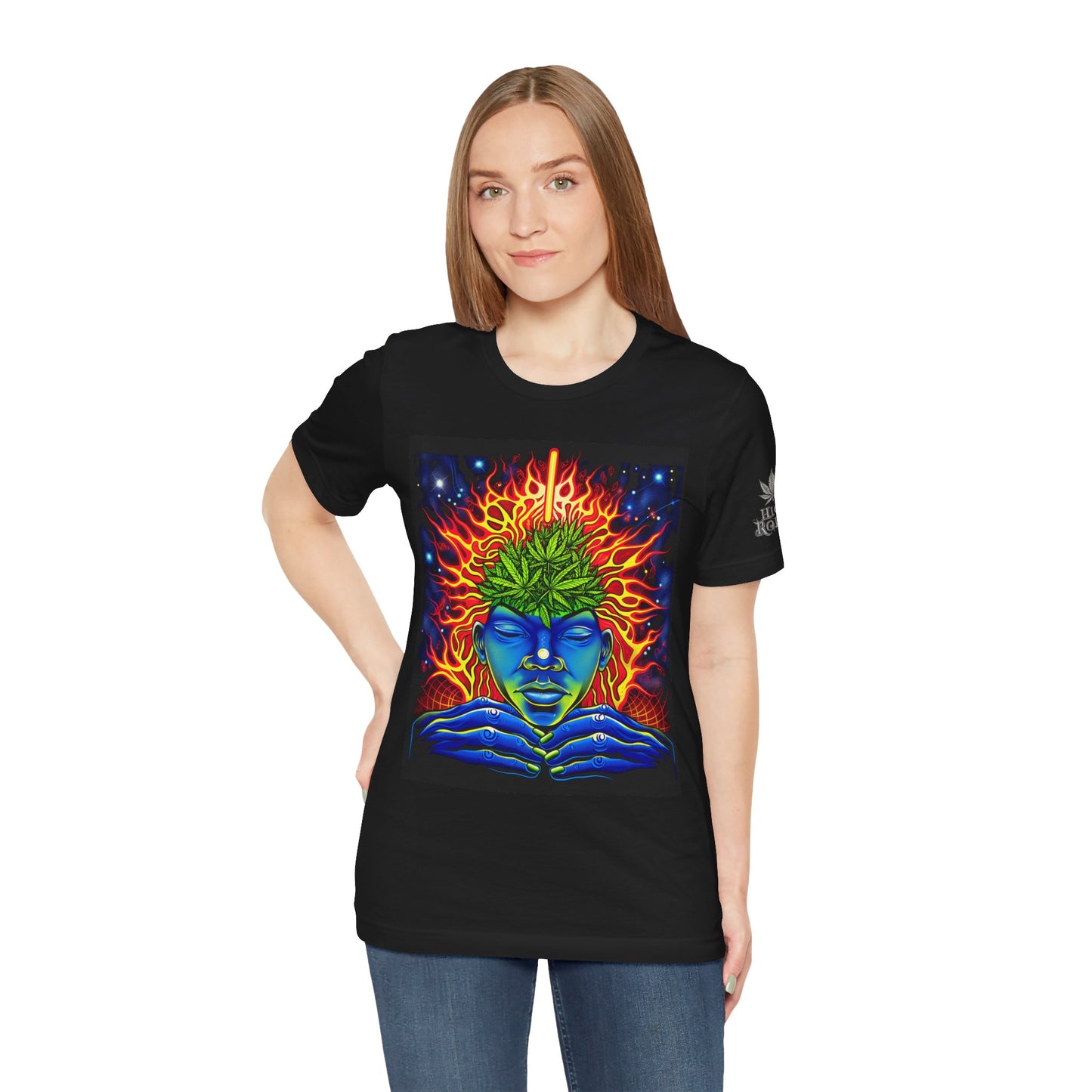 High Roller Third Eye Awakening Cannabis T-Shirt - Premium 420 Psychedelic Meditation Consciousness Expansion Spiritual Enlightenment Apparel