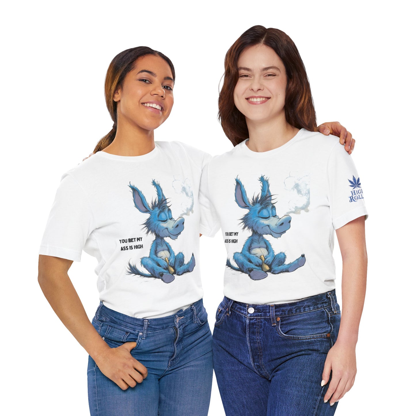 Blue Donkey Tee - Premium Airlume Cotton Cannabis Culture Humor Cartoon Art