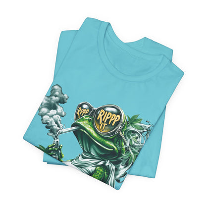 RIPPP IT Cosmic Frog Tee - Premium Airlume Cotton Cannabis Culture Streetwear