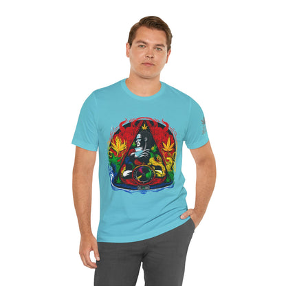 HIGH ROLLER Buddha Meditation Premium Cannabis Culture T-Shirt - Enlightenment Meets Electronic Music Luxury Streetwear