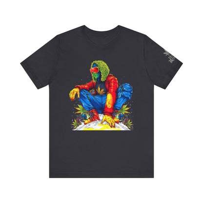 High Roller Rainbow Squat Cannabis T-Shirt - Premium 420 Psychedelic Street Art Colorful Lifestyle Statement Apparel"