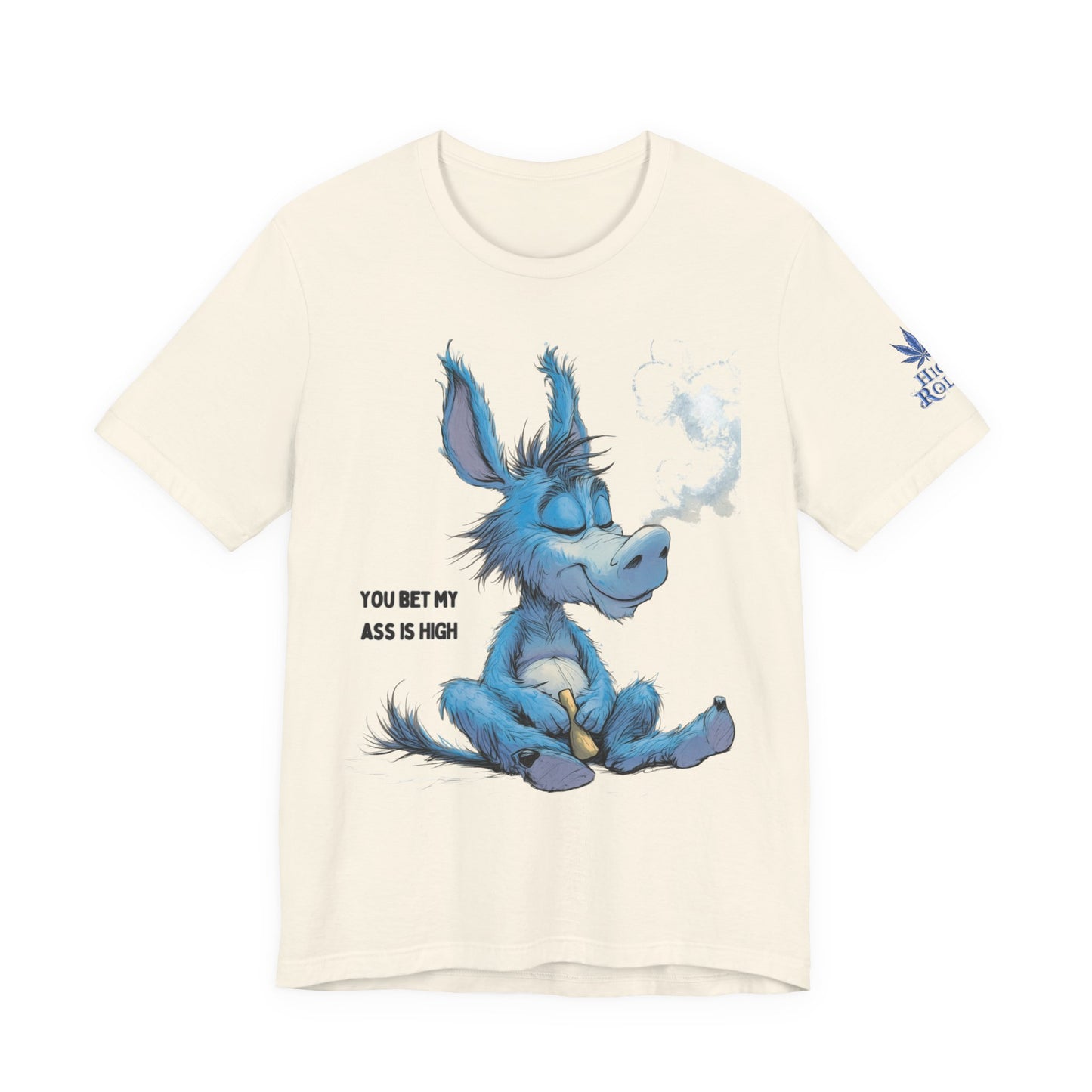 Blue Donkey Tee - Premium Airlume Cotton Cannabis Culture Humor Cartoon Art