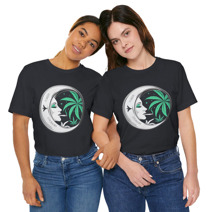 Toker Girl Coin Tee - Vintage Cannabis Portrait Art Design | High Roller
