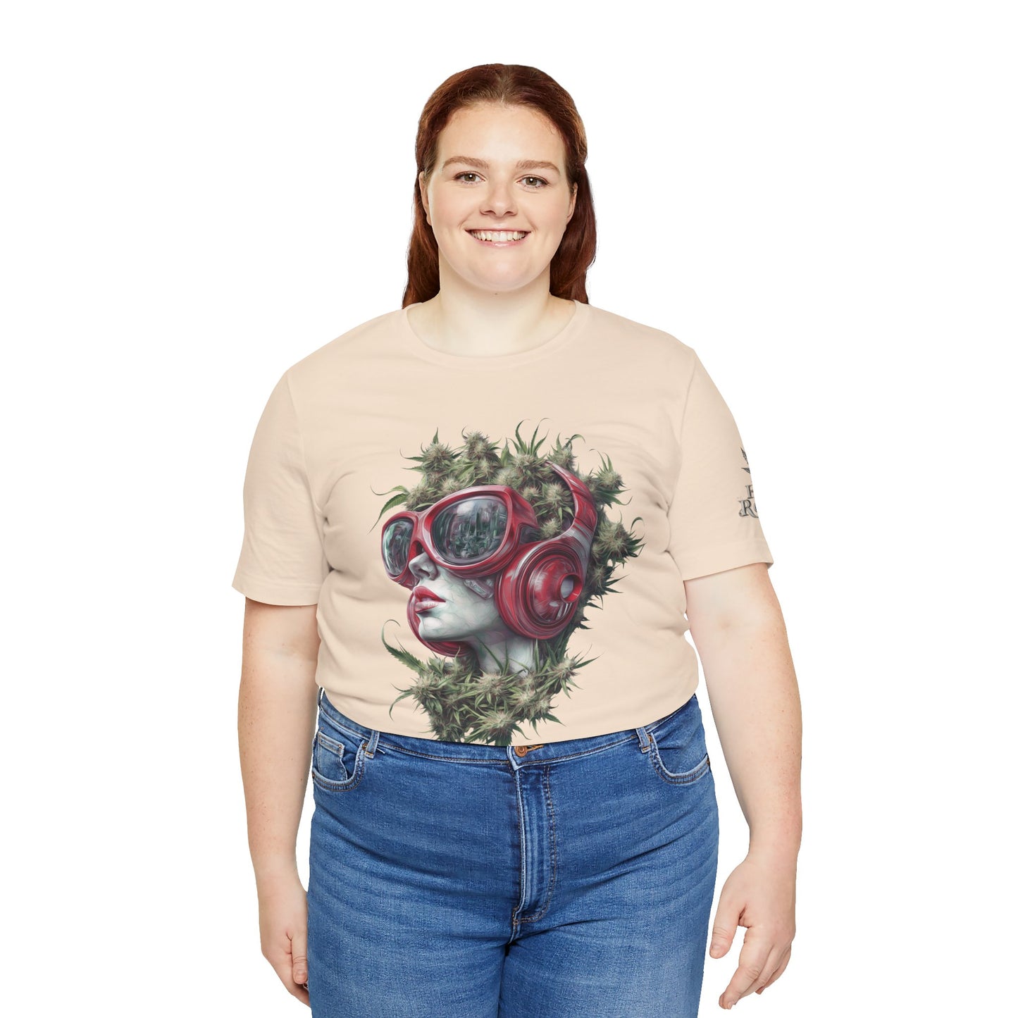 Vibes & Vision Tee - Premium Airlume Cotton Cannabis Culture Surreal Music Art