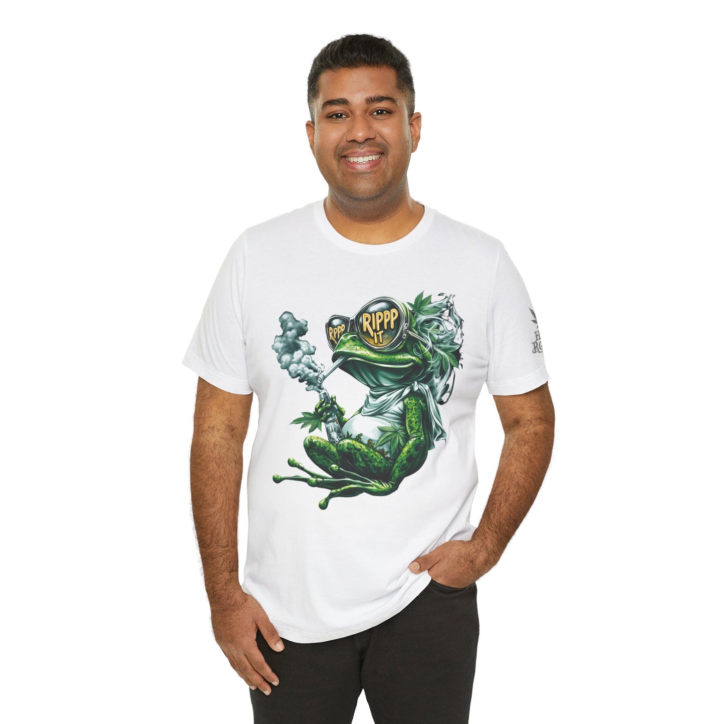 RIPPP IT Cosmic Frog Tee - Premium Airlume Cotton Cannabis Culture Streetwear