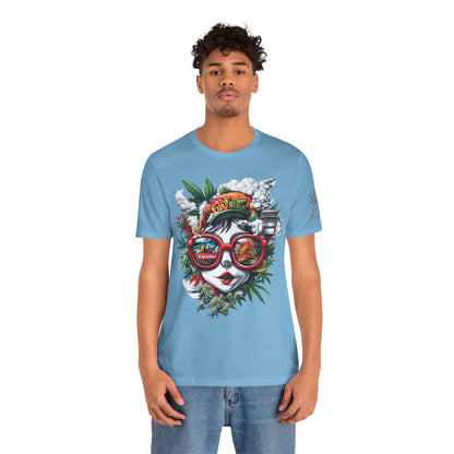 Vision Quest T-Shirt - Premium Airlume Cotton Cannabis Goddess Psychedelic Art Tee
