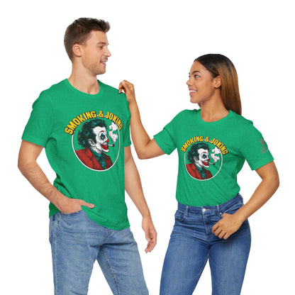 Smoking & Joking T-Shirt - Premium Airlume Cotton Cannabis Villain Pop Art Tee