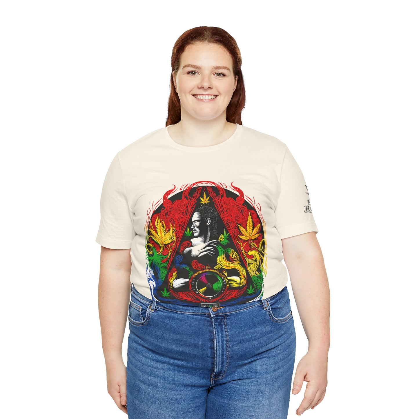 High Roller Sacred Buddha Cannabis T-Shirt - Premium 420 Spiritual Meditation Enlightenment Botanical Artistry Apparel