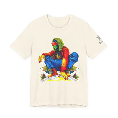 High Roller Rainbow Squat Cannabis T-Shirt - Premium 420 Psychedelic Street Art Colorful Lifestyle Statement Apparel"