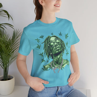 Elevated Vision Green Dream Tee - Premium Airlume Cotton Cannabis Culture Art