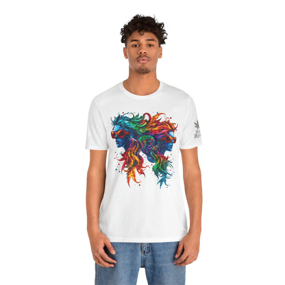 Spectrum Sisters T-Shirt - Premium Airlume Cotton Cannabis Rainbow Psychedelic Art Tee
