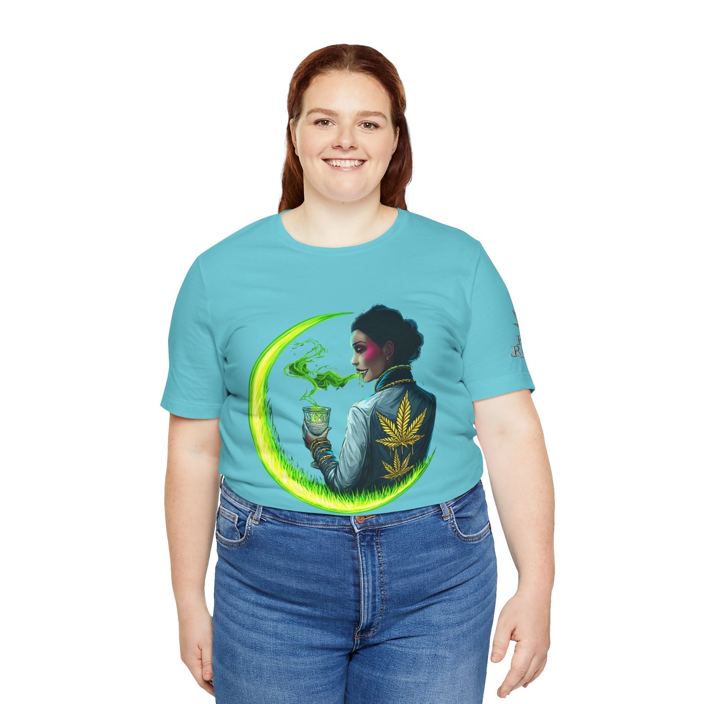 Cannabis Queen Commander T-Shirt - Premium Afrofuturistic 420 Lifestyle Apparel"